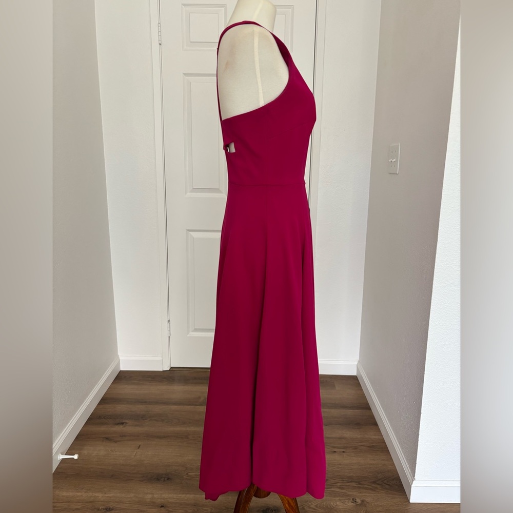 NWT Karen Millen Magenta Fluid Midi Dress UK Size 10 US Size 6 - Picture 7 of 16